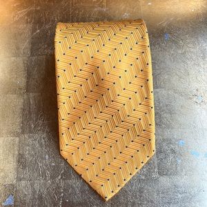 Ermenegildo Zegna gold and blue silk tie
